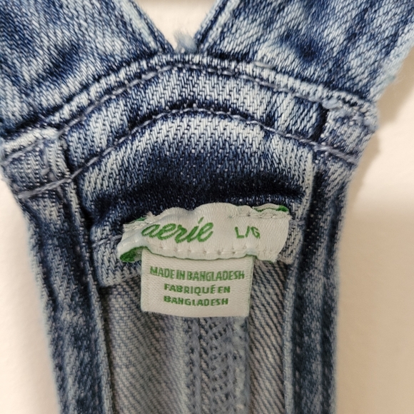 Baggy Overall Shorts with Embroidery - Picture 6 of 7